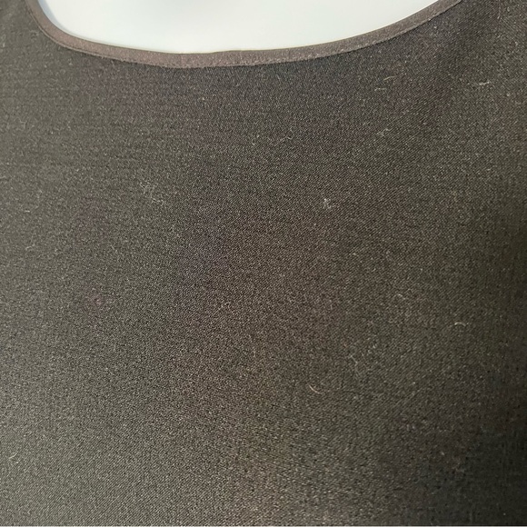 NWT Ann Taylor LOFT Little Black Dress with a back slit, pin tuck sides and zip - Picture 5 of 8